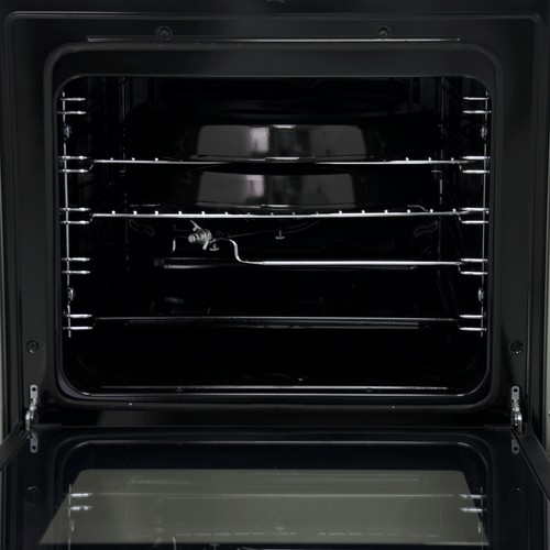 MIKA Standing Cooker, 60cm x 60cm, 3 Gas Pool Jet Burners (1 Wok) + 1 RAPID Hot Plate, FLAME FAILURE SAFETY, Auto Ignition, 10 Function Electric Oven (Air Fry+Convection Fan), Rotisserie, Half Inox - Image 4