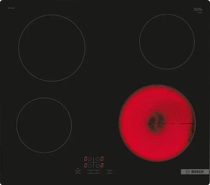 Bosch PKE611BA2E 4 Electric Ceramic Hob - 60CM