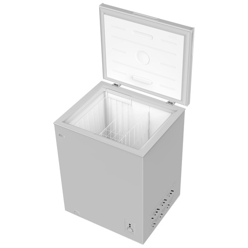MIKA Chest Freezer, 142L, White Inner, Silver Grey - Image 4