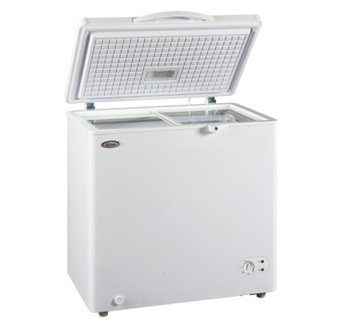 MIKA Chest Freezer, 150L, Aluminium Inner, White