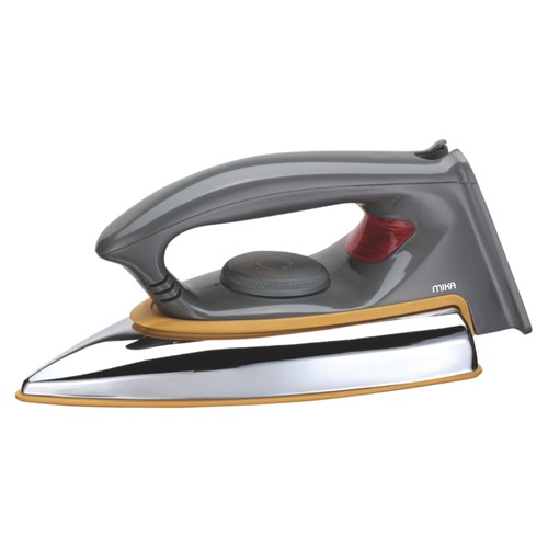 MIKA Dry Iron, Pro Glide Ceramic Soleplate, Grey & Yellow