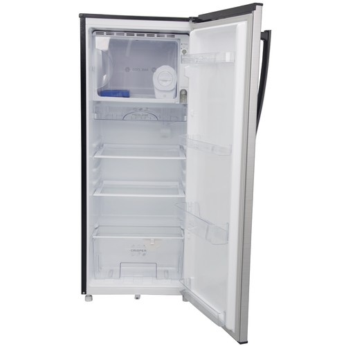 MIKA Fridge, 175L, Single Door, Defrost (Direct Cool), Line Silver Dark - Image 2