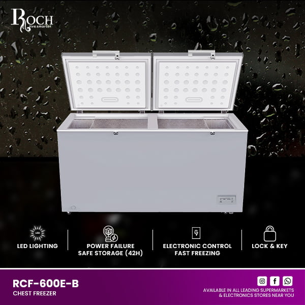 ROCH Chest Freezer (RCF-600E-B) - Image 2