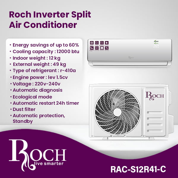 ROCH Inverter Split Air Conditioner 12000 BTU (RAC-S12R41-C) - Image 3