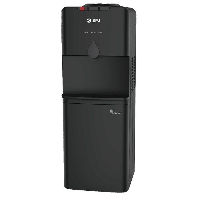 SPJ Hot & Cold Water Dispenser, Standing (with Storage Cabinet) – Black
