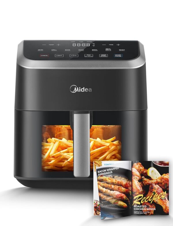 Midea Air Fryer 5.5 Quart with See-Thru Window, Rapid Air Technology