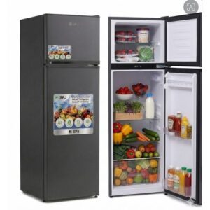 SPJ 189L Double Door Refrigerator / Fridge (RF-GRY189C) ? Dark Grey (3YRS WRNTY)