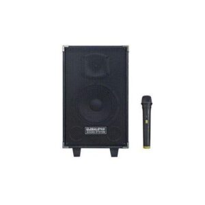 Global Star Rechargeable Bluetooth speaker System with Wireless Microphone/ USB Input/ SD card/ FM Turner/ DC Input - Black
