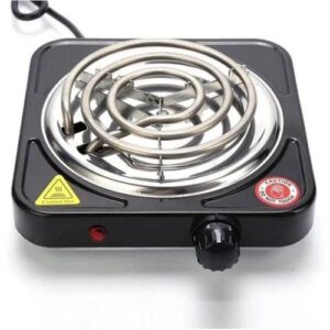Single Coil Electric Hotplate 1000W - Black, White