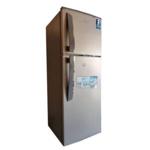 Sayonapps 138 Liters Double Door Refrigerator With A Top Freezing Compartment-Grey/Silver