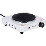 Single Solid Electric Hotplate 1000W - Black & White