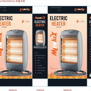 Miralux MH-232 Electric Halogen Heater 1200W Model: MH-232