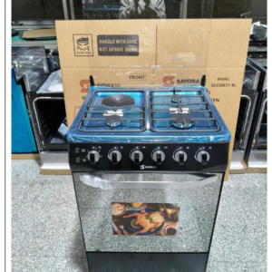 SayonaPPS 3+1 Gas Electric Cooker 60cm Model: SGC60E31-BL