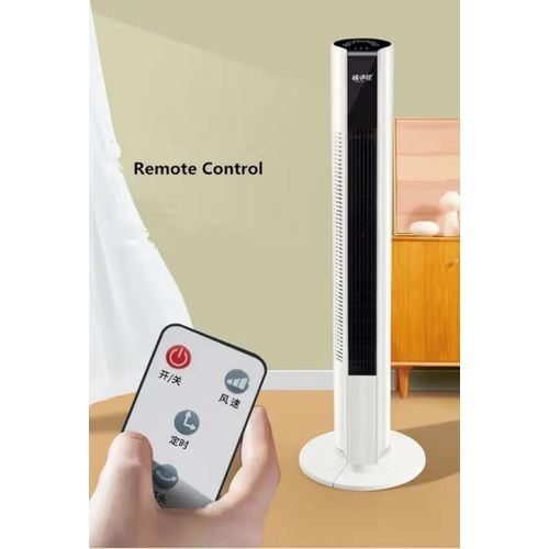 Touch Operated Tower Fan With Remote Control 3 Speed Settings Slim Design To Fit Even In Small Places