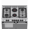 Haier 4 Gas Burner + 2 Electric Plates 60x90 Cooker - HCR6042DES